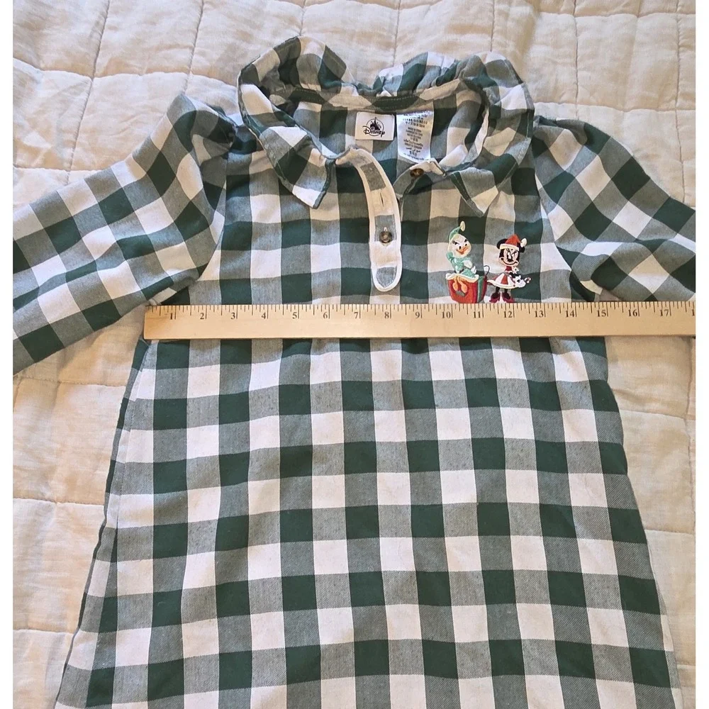 Girls Christmas Nightdress‎ 7/8 Disney Minnie Mouse & Daffy Duck Plaid Holiday - Picture 5 of 10
